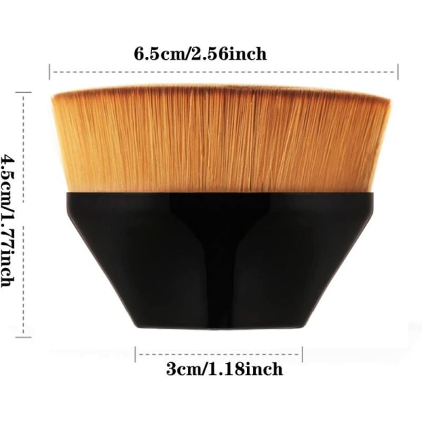 Foundation Brush Makeup Brush Magic No Trace Brush Soft Bristle svart