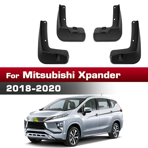 Til Mitsubishi Xpander 2018 2019 2020 Skærm Mudguard 4 stk./sæt Beskyttelse Stænklap Mudguards Biltilbehør