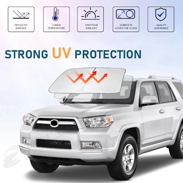Solskydd för bilens vindruta till Toyota 4Runner 2010-2023 2024 Reflektor Solskydd Ger Skydd för Biltillbehör Interiör - För 4Runner
