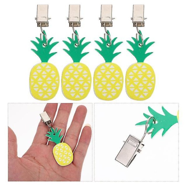 4 Pcs Picnic Table Portable Tablecloth Clip Stainless Steel Decorative Clips 8x2.5x1cm Pendant Fixator Green Weights Pendants Rosy