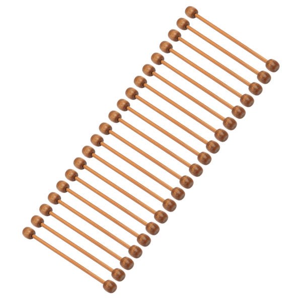 20 Mini Trävävda Hängstänger - Polerade DIY-Hantverkspinnar för Handgjorda Projekt