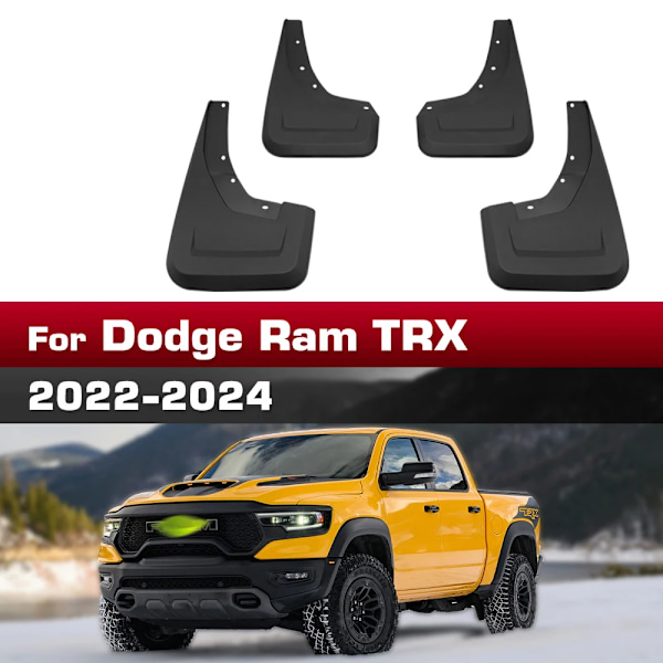 För Dodge Ram TRX 2022 2023 2024 Stänkskydd Skärmar Mudguards 4 st/set Biltillbehör