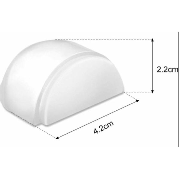 Rund selvklæbende dørstop 4-pak Transparent