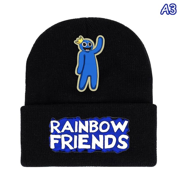 Roblox Rainbow Friends Neulottu Pipo Kylmä Talvi Lämmin Lippalakki Söpö peli A3 1 pc