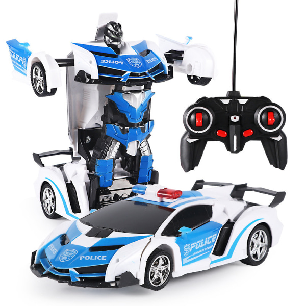 Remote Control Car Transforming Toy for Boys White