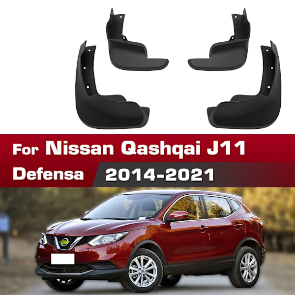 För 2014-2021 Nissan QASHQAI J11 Defensa Stänkskärm 4st/set Skydd Stänkskydd Bil Tillbehör