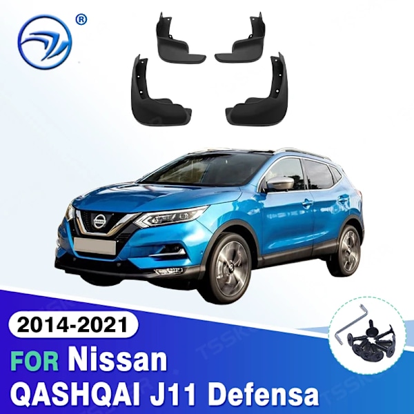För Nissan QASHQAI J11 Defensa 2014 - 2021 2015 2016 2017 Stänkskydd Bil Stänkskärmar Mud Flaps Skärmar Flap Fender Tillbehör