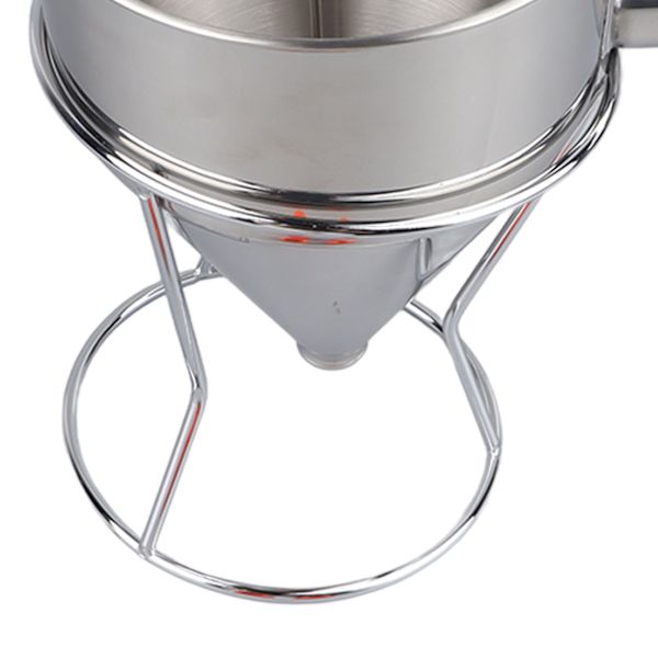 Batter Dispenser i Rustfrit Stål med 4 Silikon Dyser (18mm) til Pandekager og Cupcakes