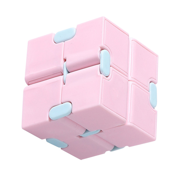 Portabel Flexibel Fingertoppssnabbpussel Leksak - Pedagogisk Macaron Färg för Barn och Vuxna - Rosa Standard Pink