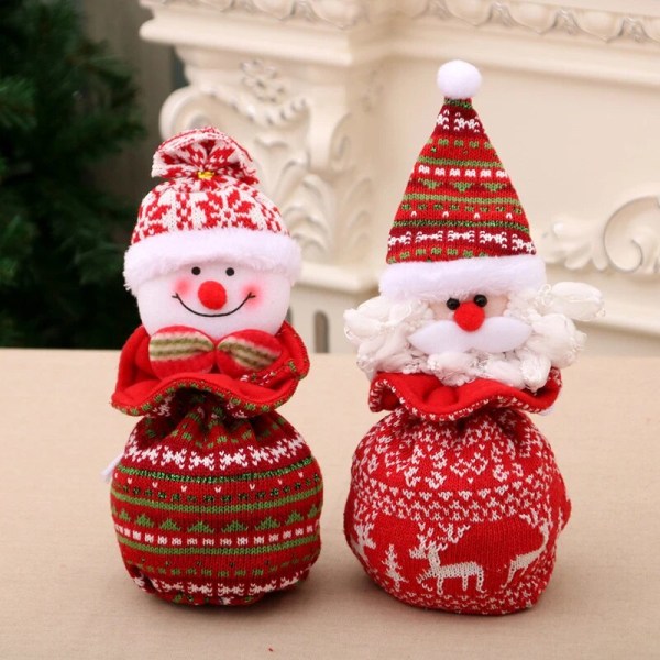 Christmas Gift Bags Drawstring Design Candy Storage Decoration Bear