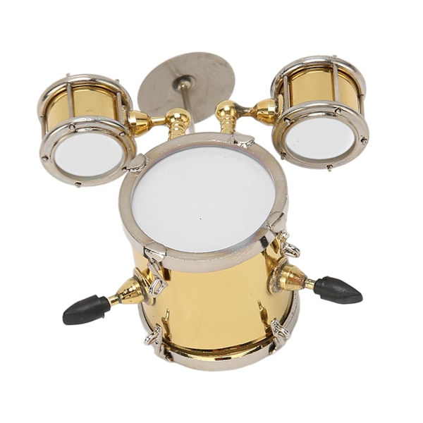 Miniatyr Trommesæt Replika - Musik Instrument Model til Dukkehuse, Perfekt Gave til Trommeslagere og Hjemmedekoration - Leveres med Æske