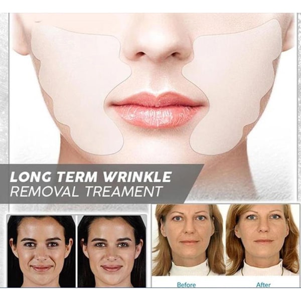 Återanvändbara Anti Face Pad Anti Wrinkle Patches Silikonkuddar