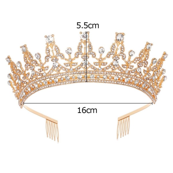 Full Diamond Crown Crown Tiara SININEN