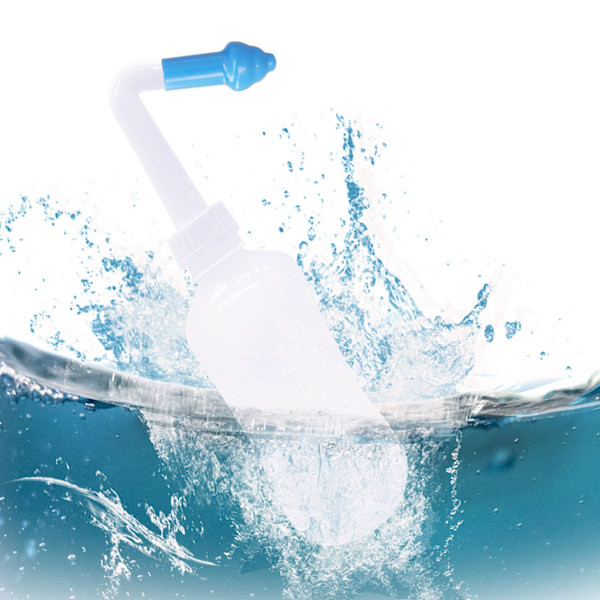 【Lixiang Store】 Husholdnings bihulebetennelse nasal nesevasker manuell klem 300 ml + blå fem-hulls nesetipp