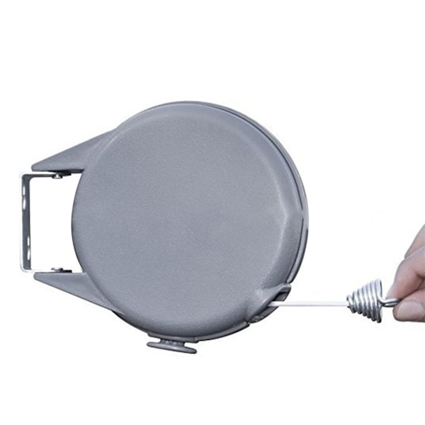 Väggmonterad Inbyggd Torklina - 15 Meter Lång, 30 kg Kapacitet, Silvergrå