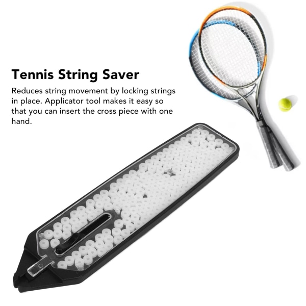 Tennis Cross String Saver - Erstatningslås for kryssstrenger - Hvit farge White