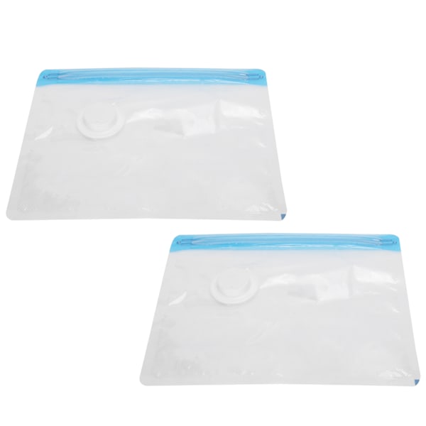 2-pakks Vakuum Oppbevaringsposer for Plassbesparende Reise - Komprimert Forseglet Design med 3,5 cm Trådluftinntak, Størrelse: 28x22CM