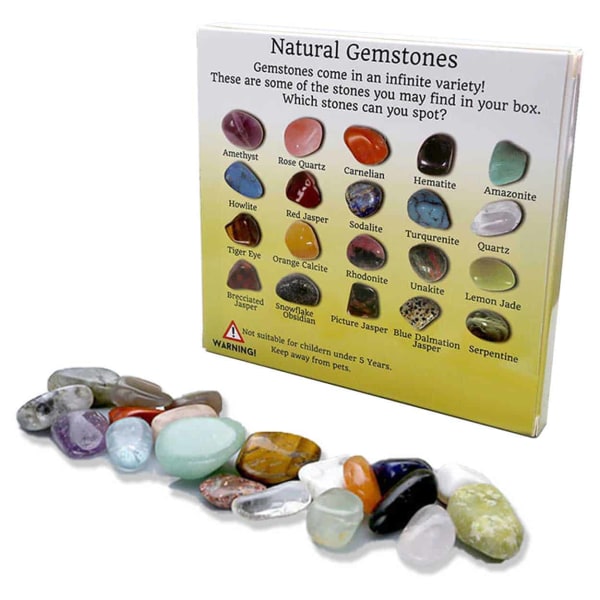 20 stk Natural Energy Stones Chakra Healing Crystals rød red