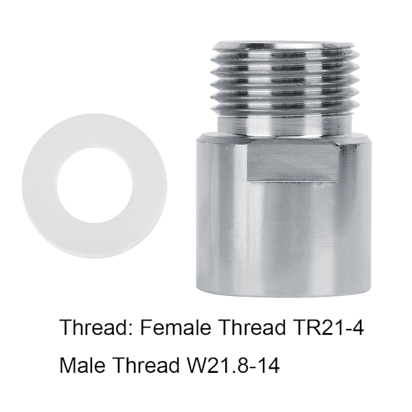 CO2 Cylinder Tank Adapter Konverter T21-4 til W21.8-14 til SodaStream og Hjemmebrygningstanker
