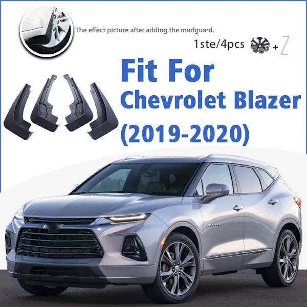 Stänkskydd för Chevrolet Blazer 2019-2020 Fram Bak 4st Mudflaps Stänkskärmar Biltillbehör Auto Styling Stänkskydd Fender