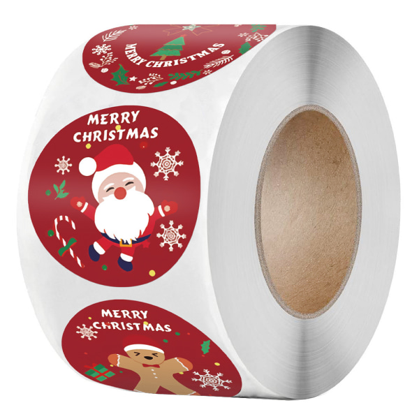 500pcs/roll Merry Christmas Label Stickers For Cards