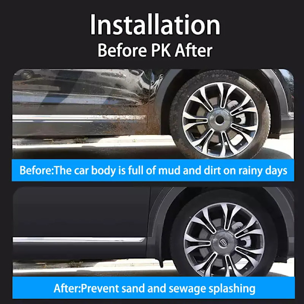 Til Ford Fiesta MK6 2009 - 2017 Hatchback Tilbehør Stænklapper Mudflap Mud Flaps Forreste Bageste Hjul Stænkskærme Skærm Dele