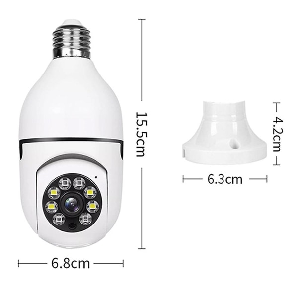 E27 Bulb Camera 1080p säkerhetskamerasystem med 2,4 GHz wifi