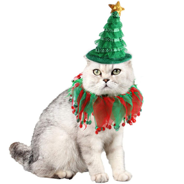 Julmössa haklapp kostym katt hatt krage tillbehör