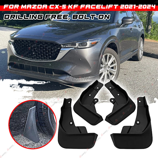 Stänkskydd Stänklappar Skärmskydd Set för Mazda CX-5 2021-2023 Facelift