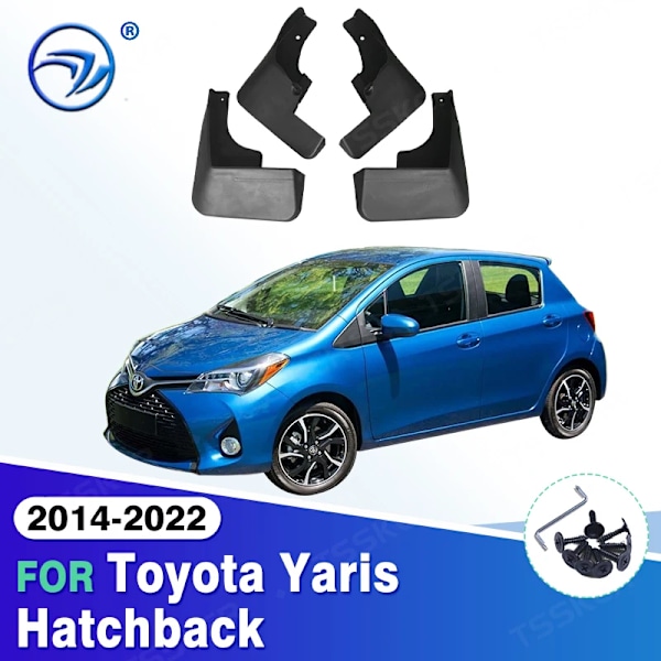 4 KPL Mudguards Toyota Yaris 2022 Lisävarusteet 2022 ~ 2014 Viistoperä XP150 Etu Taka Läppä Roiskeläpät Auton Lisävarusteet