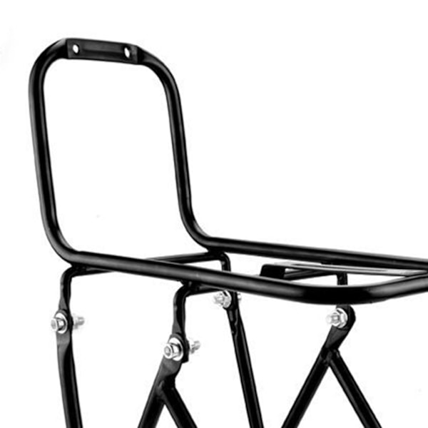 Stålcykel Forreste Stativ - 25x15x15cm Cargo Carrier Beslag til Cykling - Sort Bagagehylde Black