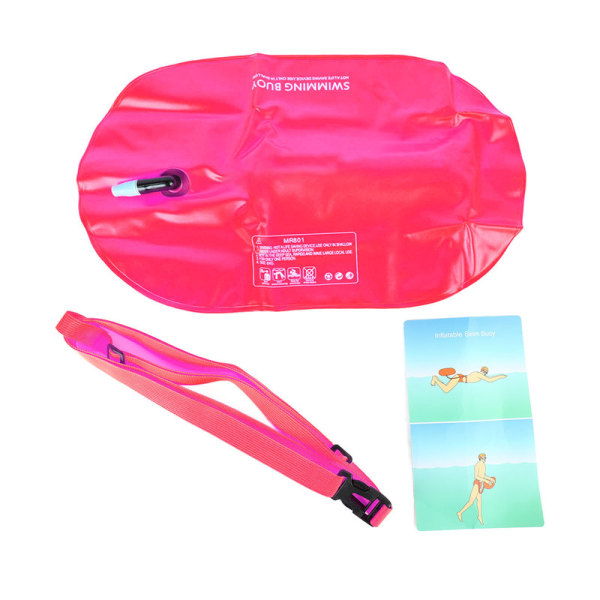 【Lixiang Store】 Simboj - Säker simning Livräddande drivväska Lämplig för simträning Snorkling Rose Red