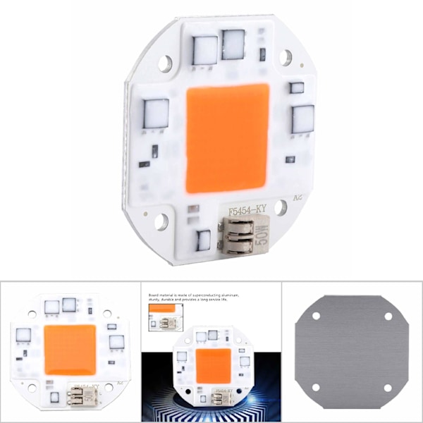 AC100-260V 50W Täyden spektrin LED COB -siru kasvivalo kasveille
