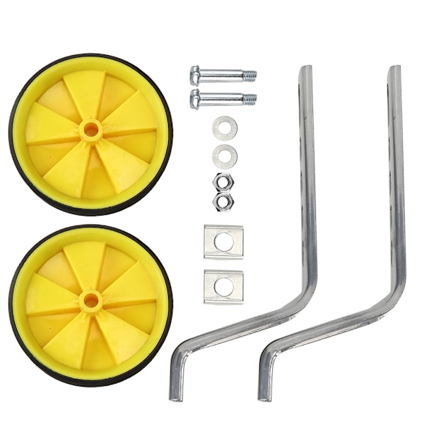 Universal Treningshjul for Barnecykler - Kompatibel med 12\", 14\", 16\", 18\" og 20\" Sykler yellow