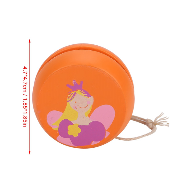 Ihastuttava piirrettyjen hahmojen puinen jojo-lelu Orange