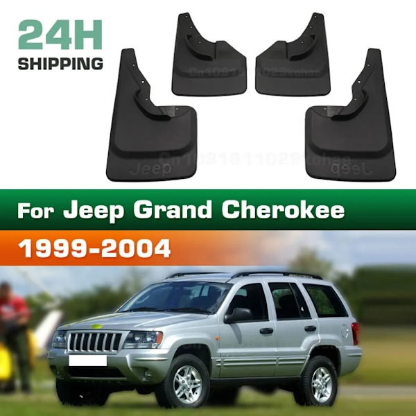 För Jeep Grand Cherokee 1999 2000 2001 2002 2003 2004 Stänkskärmar Mud Flaps Stänkskydd Mudguards Biltillbehör