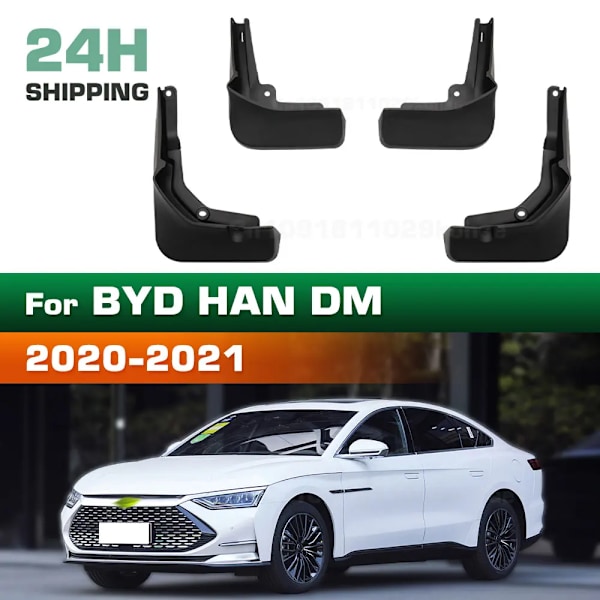 \"För BYD HAN DM（INTE EV） 2020 2021 Stänkskärmar 4st/set Stänkskydd Mudguards Biltillbehör\"