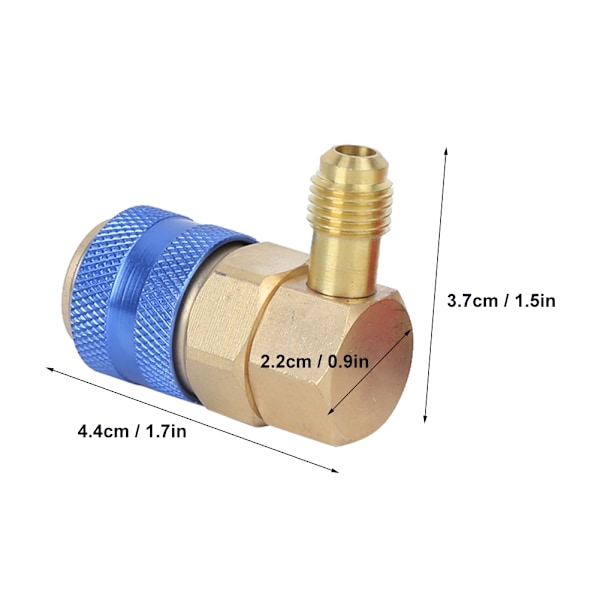 R134A Airconditioningskobling 90 Grader Hurtigkobling Adapter - Ikke Justerbar Tilbehør