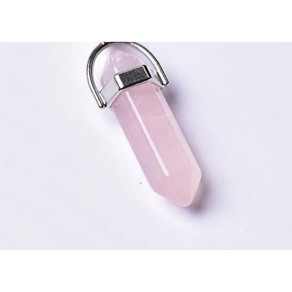 Natural Crystal Ametist Mineral Stone Pendant - Crystal Point Pendant Rose Quartz