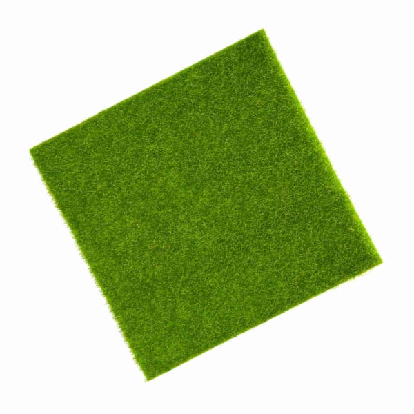DIY Miniatyrträdgård Ornament: Konstgräs Plastkruka (15 x 15 cm)
