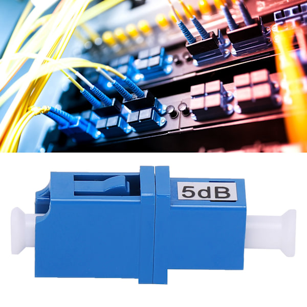 LC/UPC-5DB Singlemode Optisk Fiber Connector Kobling med Flensadapter og Dæmper