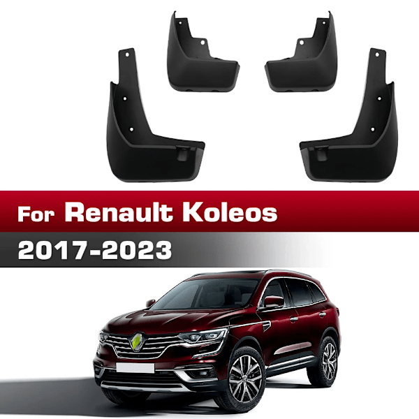 För Renault Koleos 2017 2018 2019 2020 2021 2022 2023 Stänkskydd 4st/set Skydd Stänklapp Stänkskärmar Biltillbehör