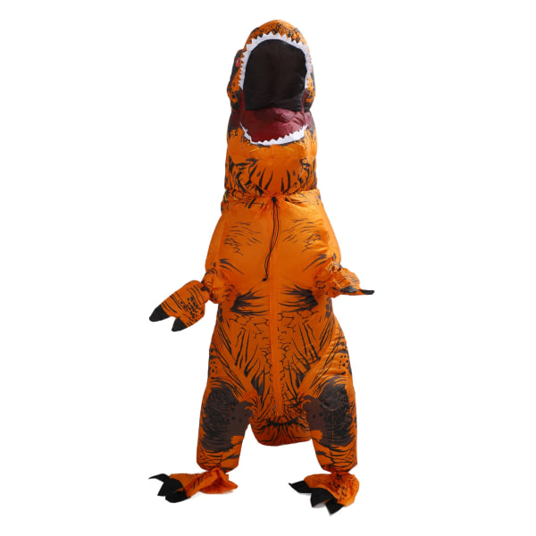 Uppblåsbar T-Rex Dinosauriekostym för Barn - Halloween Cosplay, Julparty, Storlek 120-140cm, Brun Brown