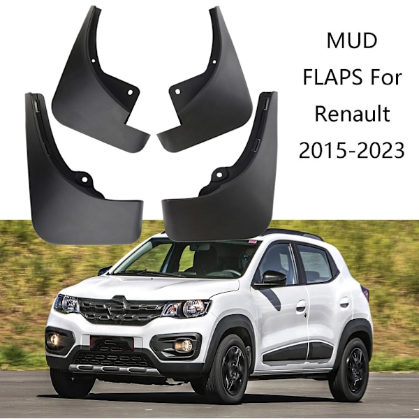 4x Stänkskydd fram och bak för Renault Kwid stänkskärmar 2015-2023