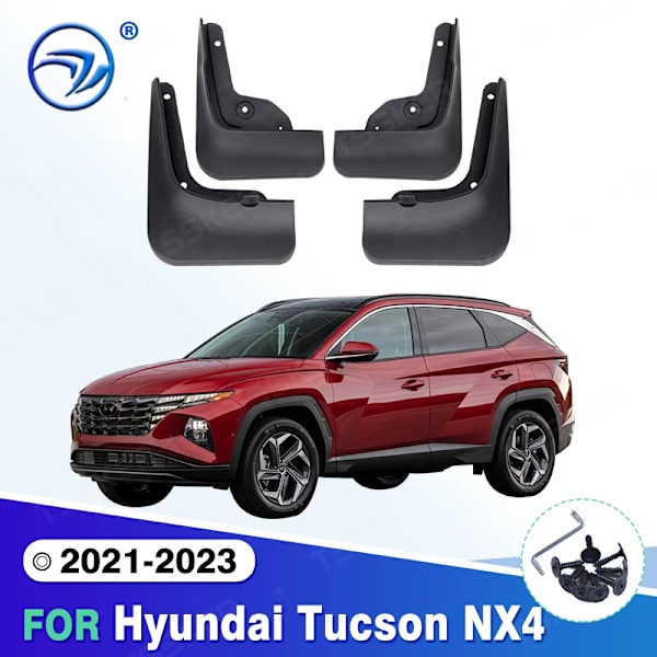 Til Hyundai Tucson NX4 2021 2022 2023 Mudflaps Stænkskærm Mudderklapper Forskærme Bagskærme Skærmforøgere Biltilbehør