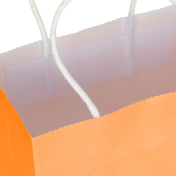 10 stk Orange Bærbare Kraftpapir Gaveposer til Shopping og Fødselsdage - 15 x 8 x 21cm Orange 10pcs