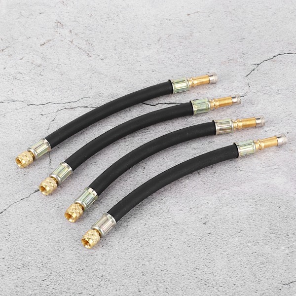 4 kpl Universaali 190 mm Rengasventtiilin Jatke Adapteri Joustavalla Ilmapumppausletkulla Autoille