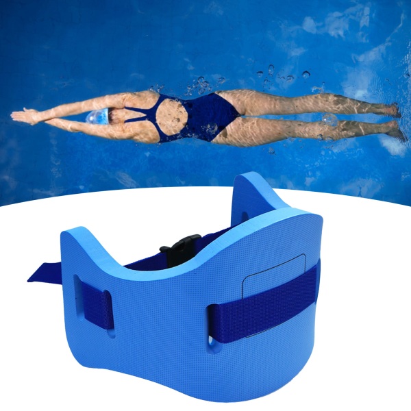 Flytende svømmebelte Universal EVA Justerbart vann aerobic treningsbelte Svømmetrening utstyr for voksne barn Blått medium belte (oppgradert) Blue M