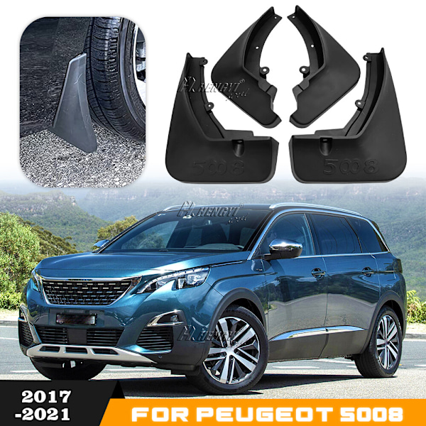 4stk Stänkskydd Mud Flaps Skärmar För Peugeot 5008 17-22 Pre-Facelift