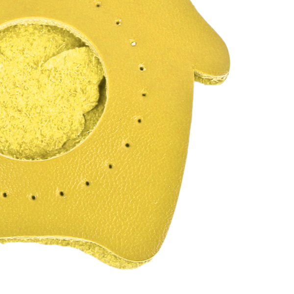 5-deligt DIY-kit för lädernyckelringar - Söta tecknade spargrisar i blank form för pyssel - Lysande gul läderarbetsutrustning 5 Sets Yellow